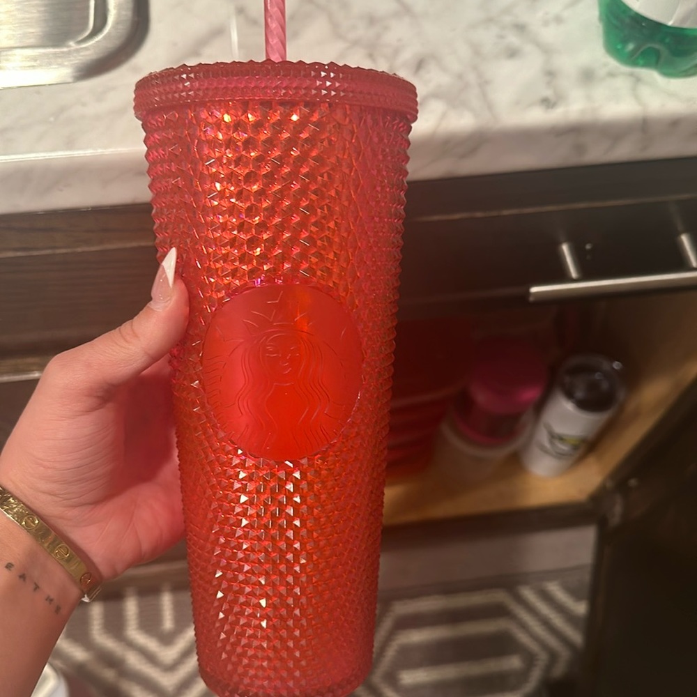 pink starbucks cup